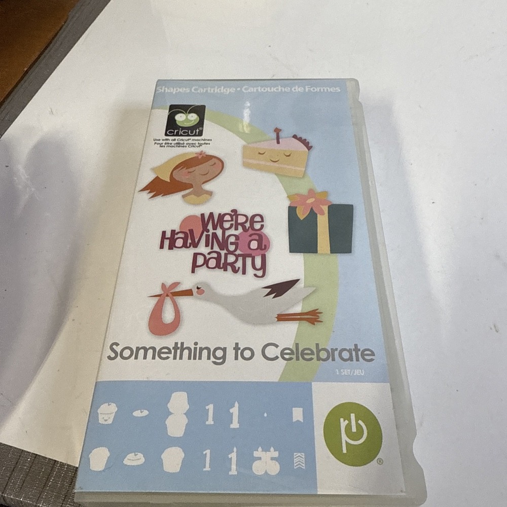 Sealed Cricut Cartridge Something To Celebrate Shapes "We're Having a Party"